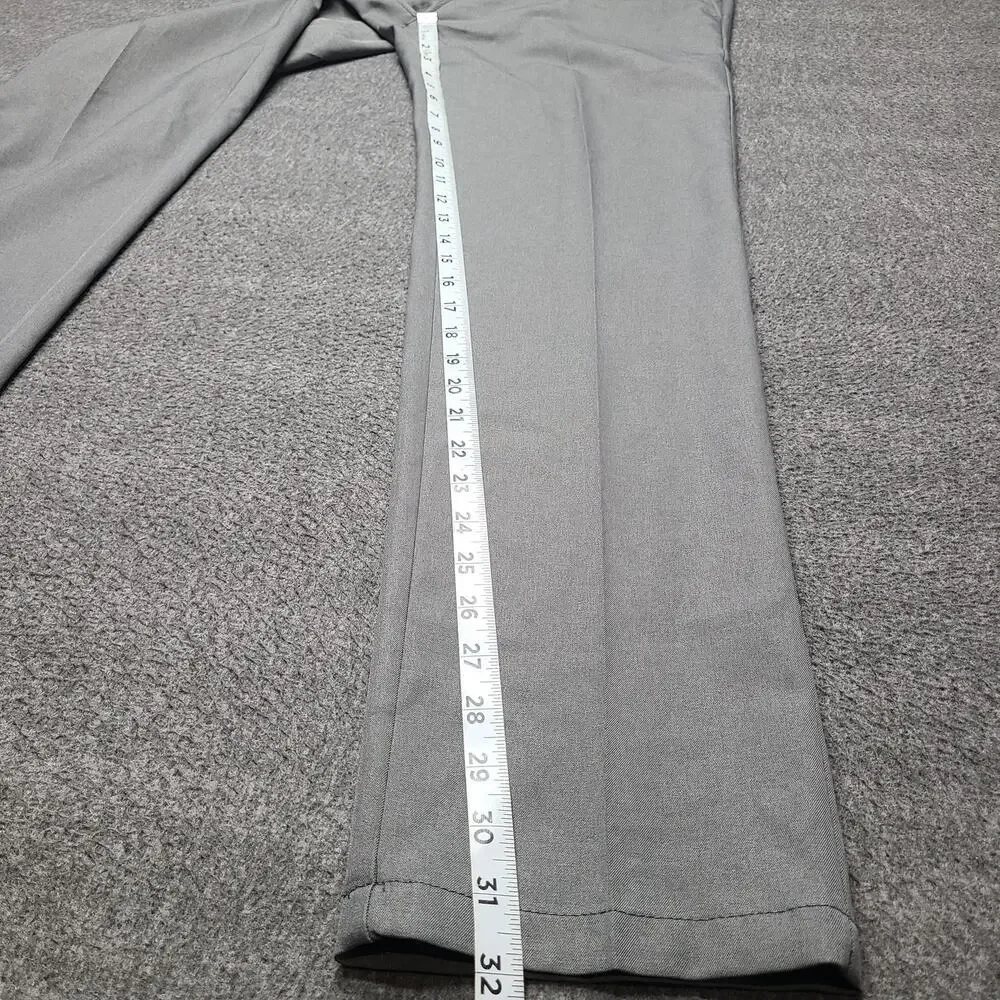 Haggar H26 Pants Mens 30x32 Gray Dress Slacks‎ Polyester Flat Front Classic